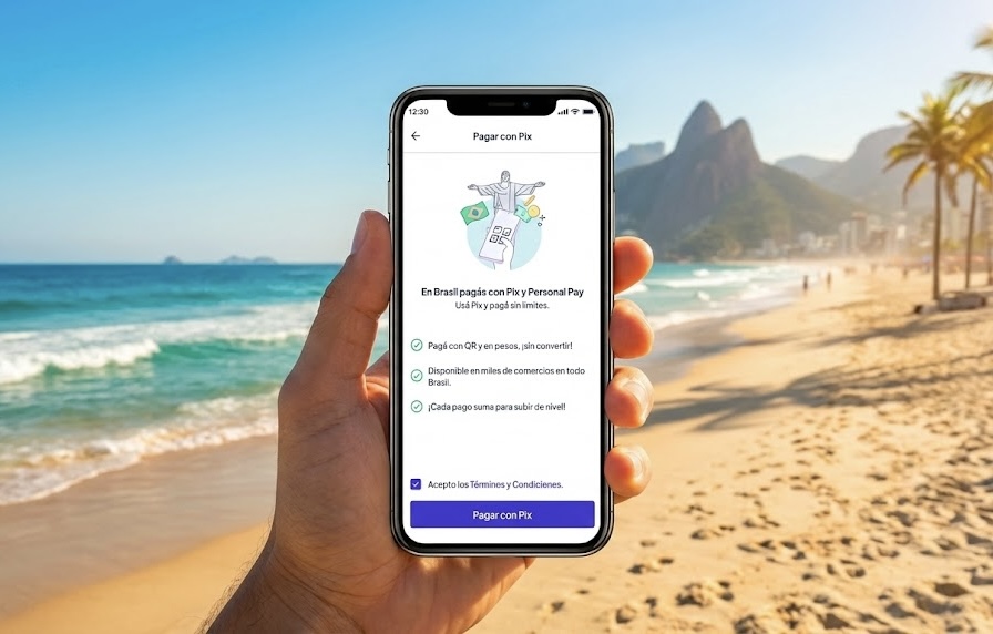 argentinos pagando con Pix desde Personal Pay en Brasil