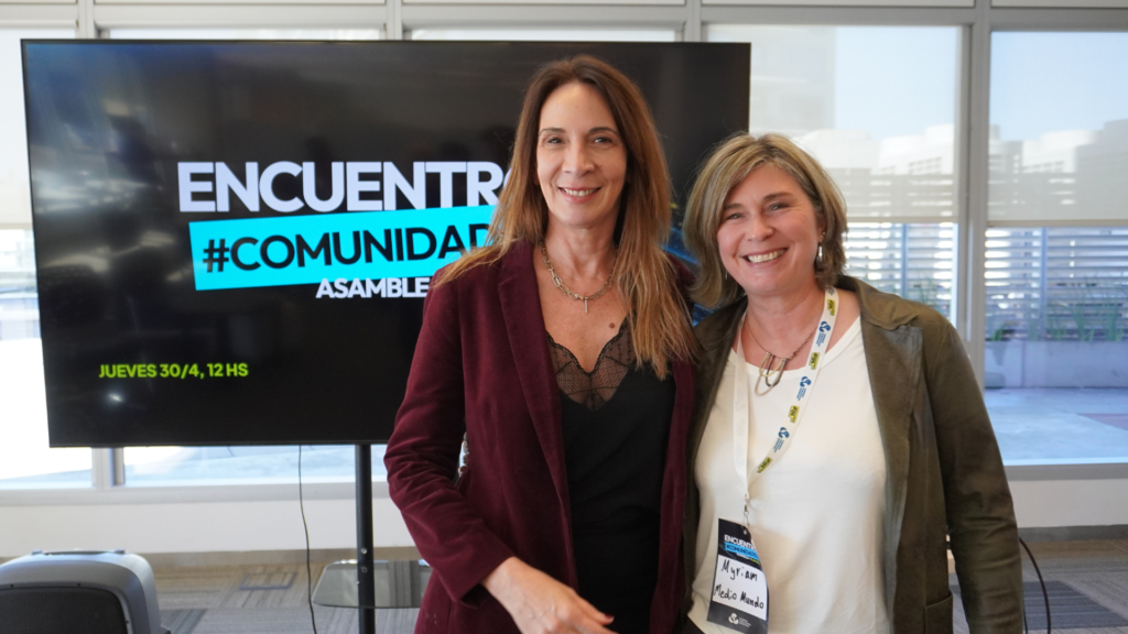 Verónica Zampa y Myriam Mihkelson durante la Asamblea General Ordinaria del Consejo Publicitario Argentino 2026.