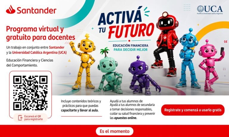Santander y UCA lanzan Activá tu Futuro para docentes