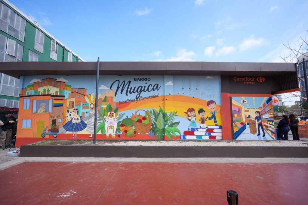 Carrefour Express Barrio Mugica apertura mural 2026