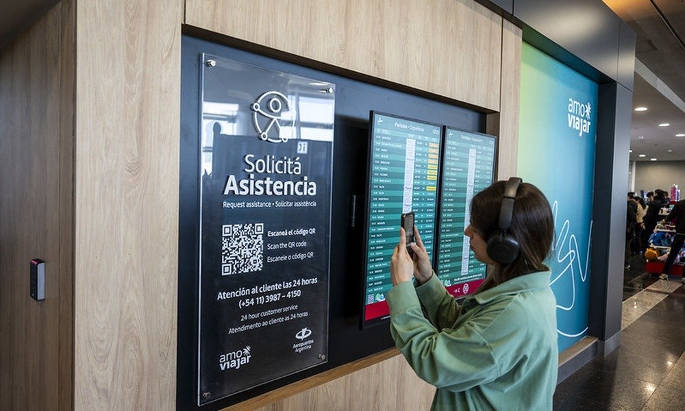 Espacio Amo Viajar Aeroparque Jorge Newbery accesibilidad 2026