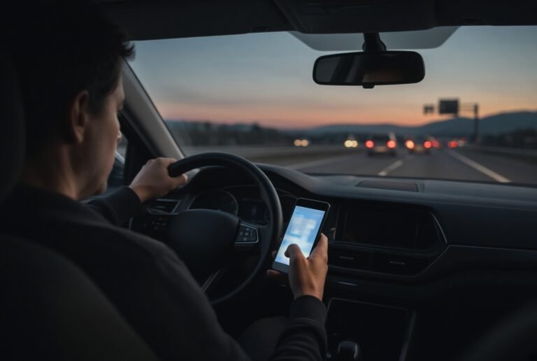 Distracción tecnológica al volante Galicia Seguros 2026